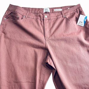 JMS Womens Pants Size 26W Lt Mauve Blush Classic Hi Rise Tapered by Alteration